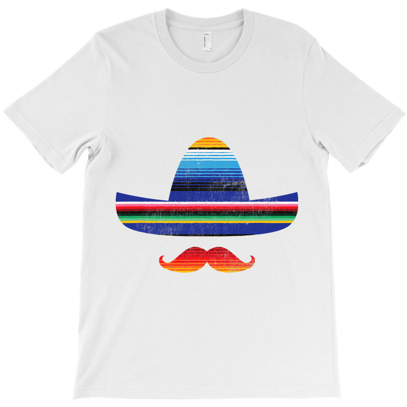 Cinco De Mayo Serape Blanket Inspired Sombrero Mustache T Shirt T-Shirt by HUUY | Artistshot