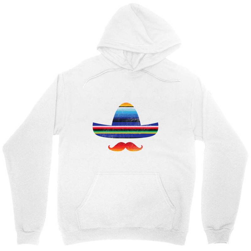 Cinco De Mayo Serape Blanket Inspired Sombrero Mustache T Shirt Unisex Hoodie by HUUY | Artistshot