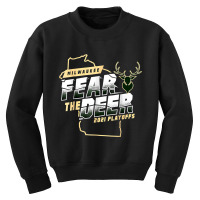 Fear Deer Mil.wau.kee Bu.ck Finals Champs T Shirt Youth Sweatshirt | Artistshot