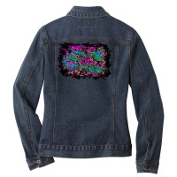 Halloween Background Ladies Denim Jacket | Artistshot