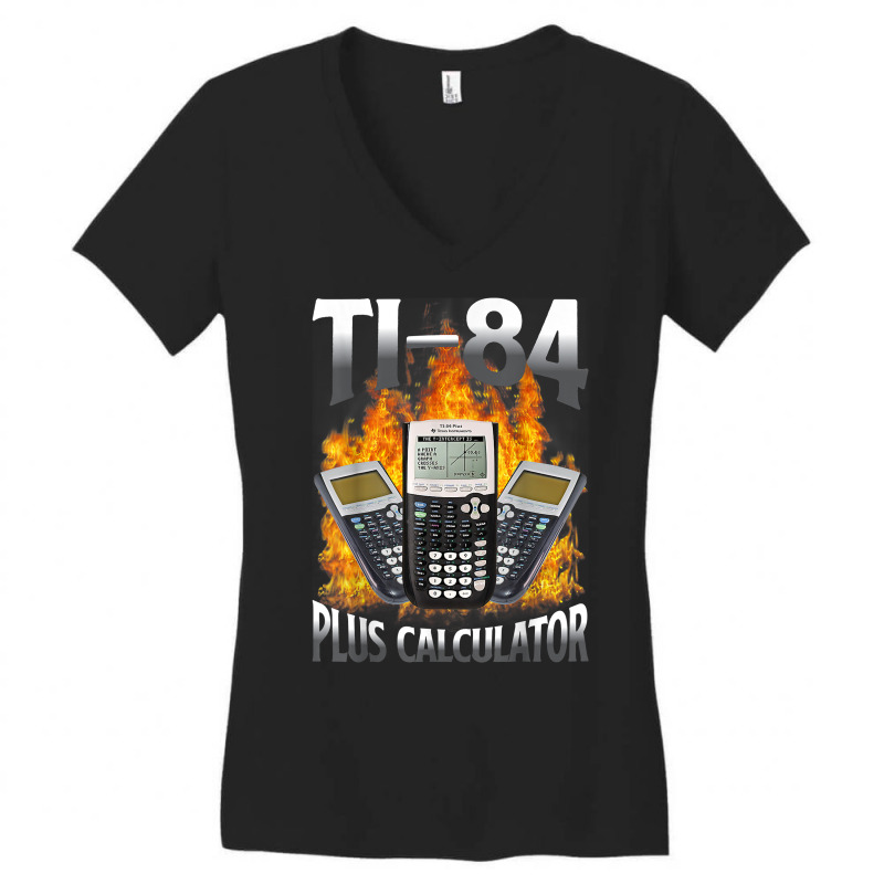 Ti 84 Plus Calculator Funny Math Teacher T Shirt Women's V-Neck T-Shirt by erinlorrai | Artistshot