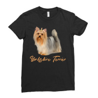 Dog Beautiful Yorkshire Terrier Especially For Yorkie Dog Lovers Puppy Ladies Fitted T-shirt | Artistshot