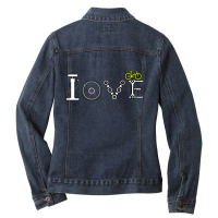 Cycling Love Ladies Denim Jacket | Artistshot