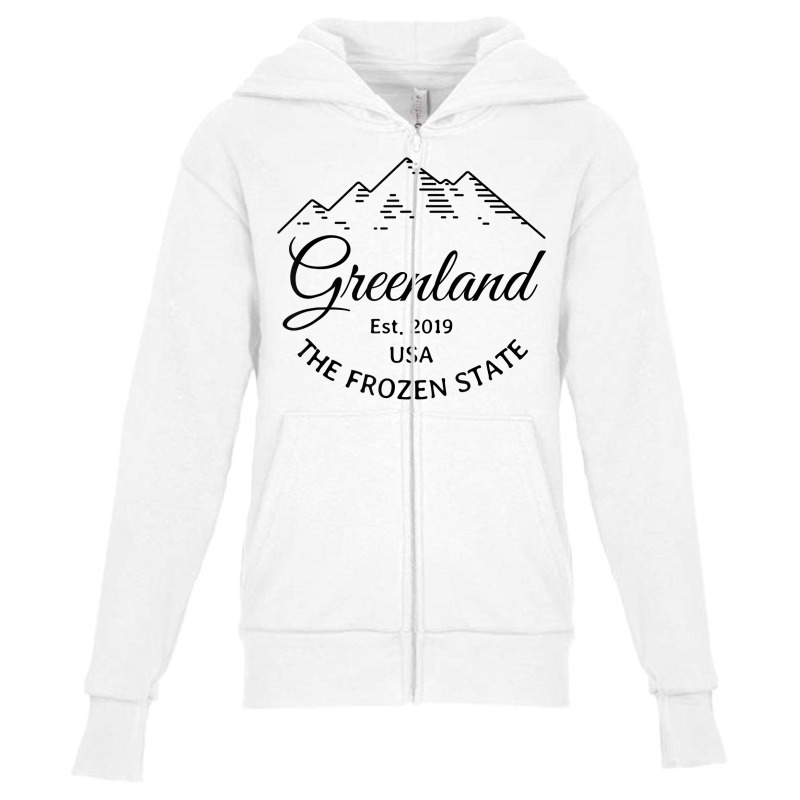 Greenland The Frozen State T Shirt Youth Zipper Hoodie | Artistshot