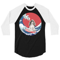 Cocker Spaniel T  Shirt Cocker Spaniel Gifts   Ocean Waves Surfing Coc 3/4 Sleeve Shirt | Artistshot