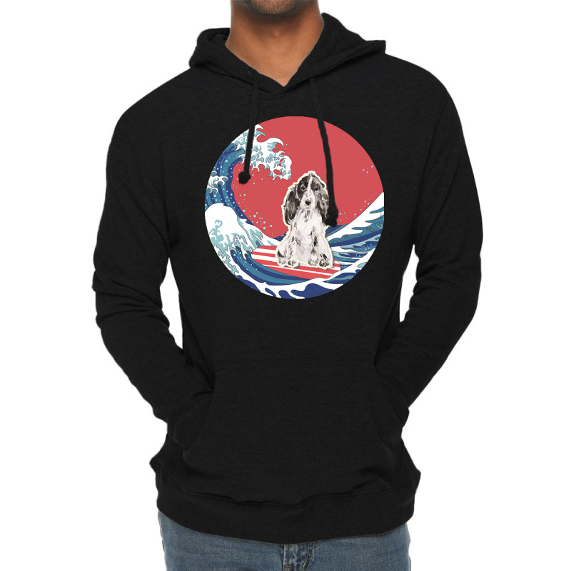 Cocker Spaniel T  Shirt Cocker Spaniel Gifts   Ocean Waves Surfing Coc Lightweight Hoodie by nyliumgaloshes | Artistshot