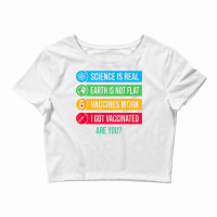 I Got Vaccinated Pro Vaccine Cute Science And Vaccination T Shirt Crop Top | Artistshot