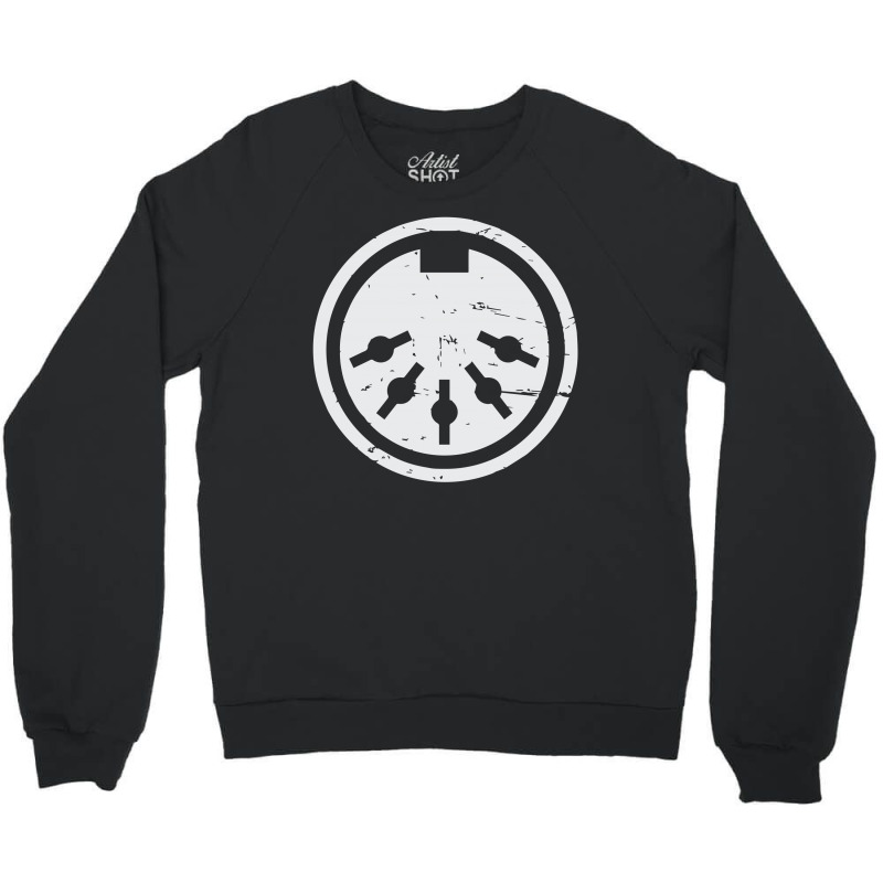 Distressed Midi Plug  Synthesizer Crewneck Sweatshirt | Artistshot