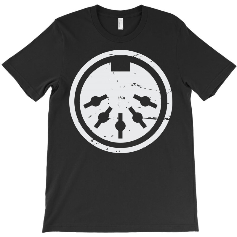 Distressed Midi Plug  Synthesizer T-shirt | Artistshot