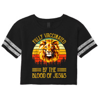 Jesus Christ Christian Jesus Fully Vaccinated By The Blood Of Jesus Li Scorecard Crop Tee | Artistshot