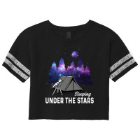 Camp Camping Sleeping Under The Star 17 Camp Camper Scorecard Crop Tee | Artistshot