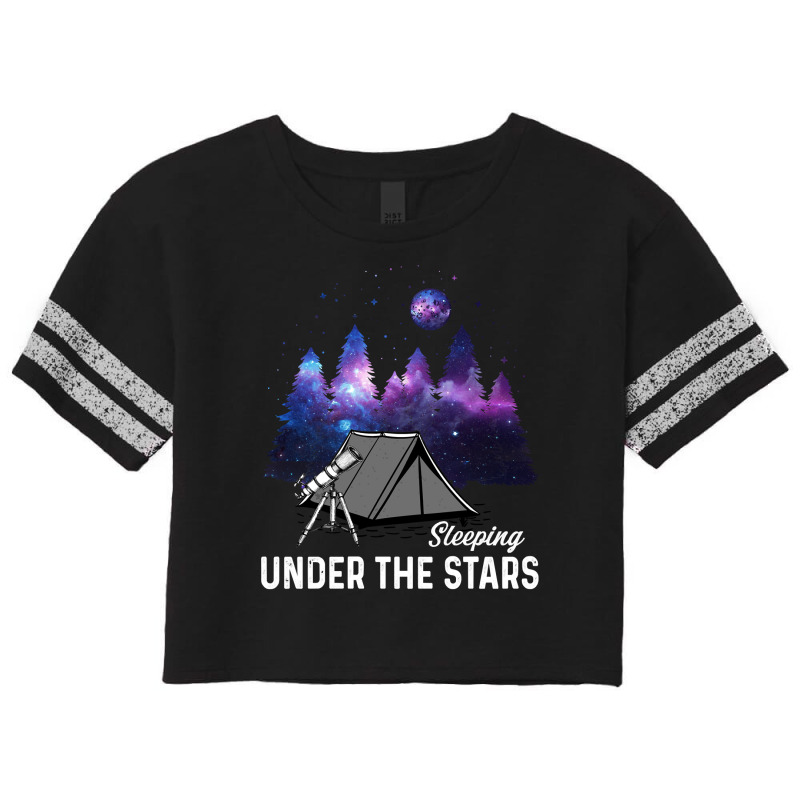 Camp Camping Sleeping Under The Star 17 Camp Camper Scorecard Crop Tee by stress | Artistshot