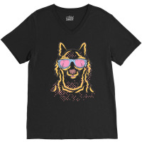 Dog T  Shirt Cute Doggo In Sunglasses T  Shirt V-neck Tee | Artistshot