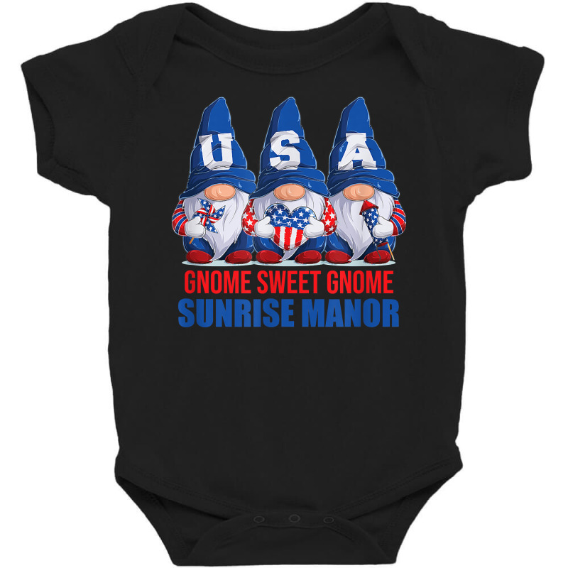 Sunrise Manor Nevada Gnome Sweet Gnome American Flag Gnomes T Shirt Baby Bodysuit by dufordxsbartonto | Artistshot