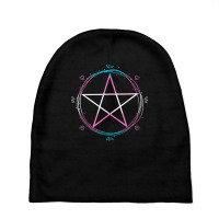 Transgender Pentagram Wiccan Pagan Trans Pride Flag Boho T Shirt Baby Beanies | Artistshot