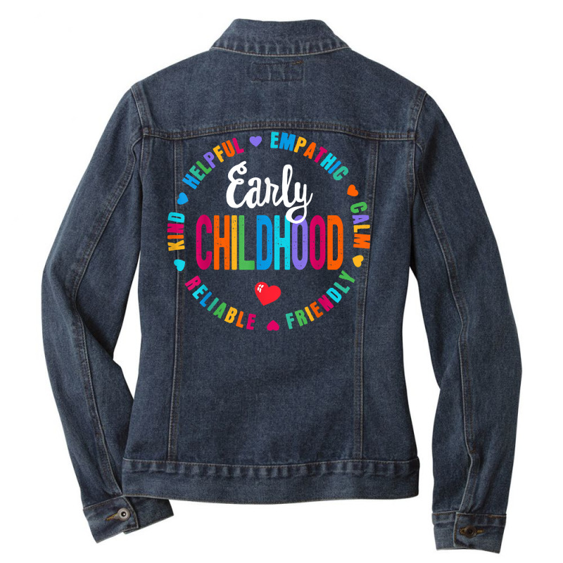 Teacher Early Childhood Squad Preschool Head Start Crew T Shirt Ladies Denim Jacket by dufordxsbartonto | Artistshot