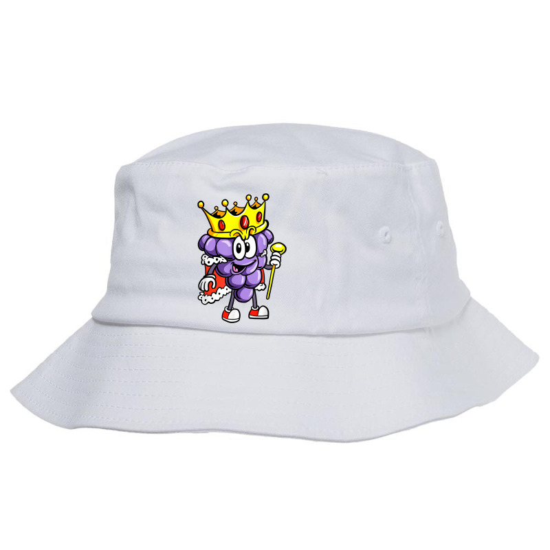 Winemaker Wine Lover Wine Drinker Grape With Crown T Shirt Bucket Hat | Artistshot