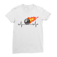 Billiards Snooker Pool Player Cue Sports Heartbeat Pulse Ladies Fitted T-shirt | Artistshot