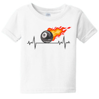 Billiards Snooker Pool Player Cue Sports Heartbeat Pulse Baby Tee | Artistshot