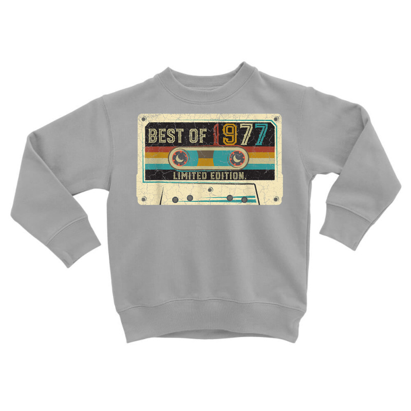 Vintage 1977 Limited Edition Cassette Tape 45th Birthday T Shirt Toddler Sweatshirt by vazwttopperve | Artistshot