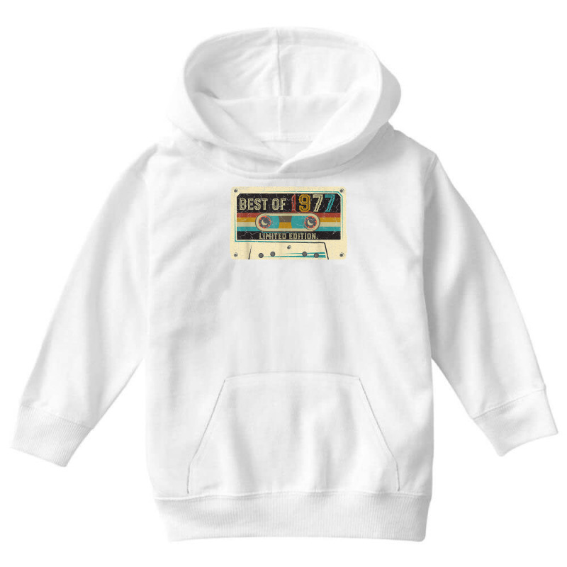 Vintage 1977 Limited Edition Cassette Tape 45th Birthday T Shirt Youth Hoodie by vazwttopperve | Artistshot