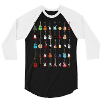 Guitar Musical Instrument T Shirt (rock N Roll Tee) 3/4 Sleeve Shirt | Artistshot