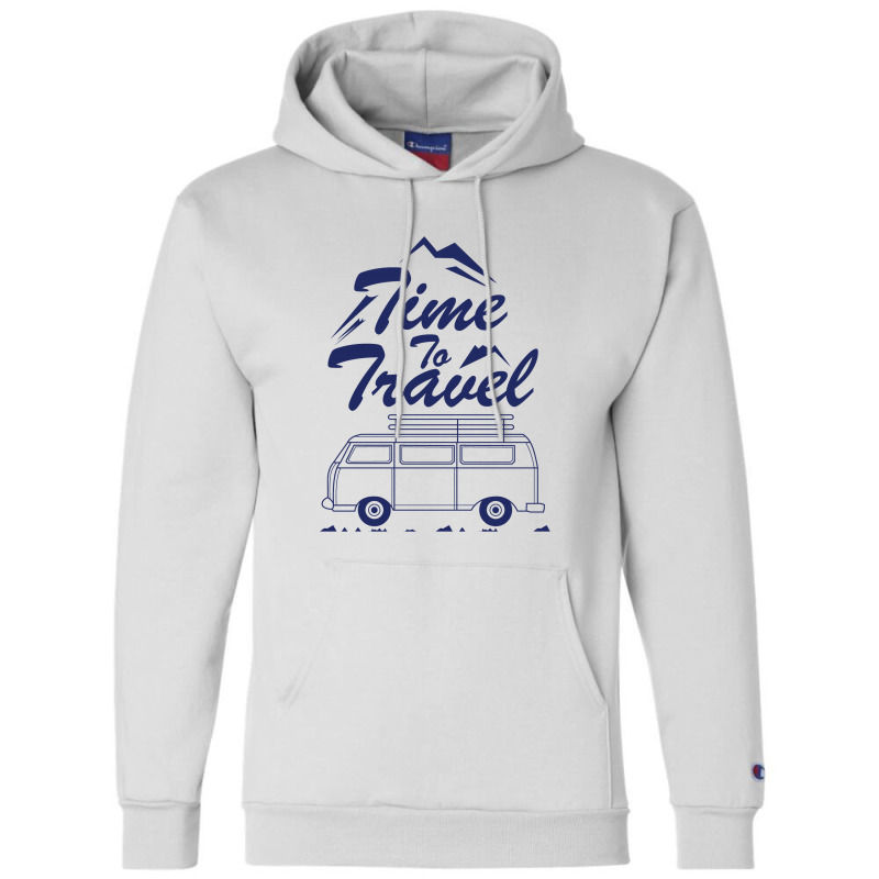 Time To Travel Champion Hoodie by Alaska Tees | Artistshot