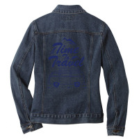 Time To Travel Ladies Denim Jacket | Artistshot