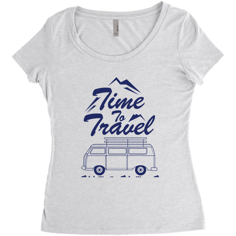 Time To Travel Women's Triblend Scoop T-shirt by Alaska Tees | Artistshot