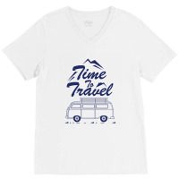 Time To Travel V-neck Tee | Artistshot