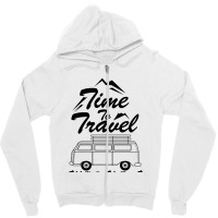 Time To Travel Zipper Hoodie | Artistshot