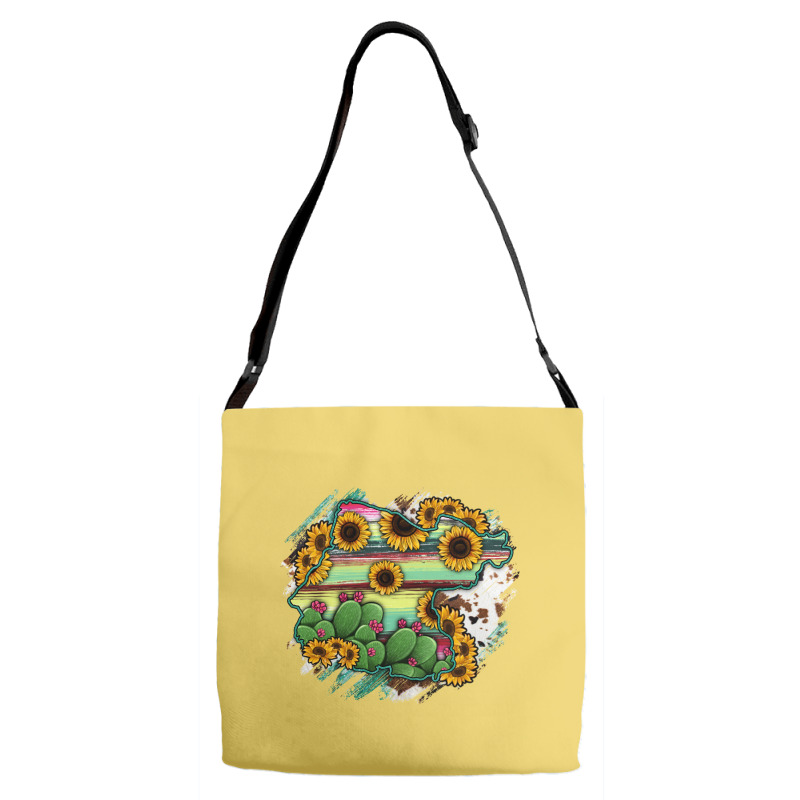 Guanajuato Sunflower Serape Map Adjustable Strap Totes | Artistshot