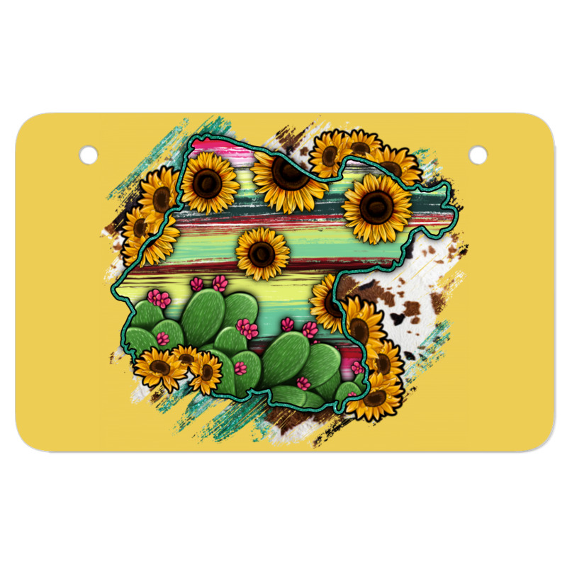 Guanajuato Sunflower Serape Map Atv License Plate | Artistshot