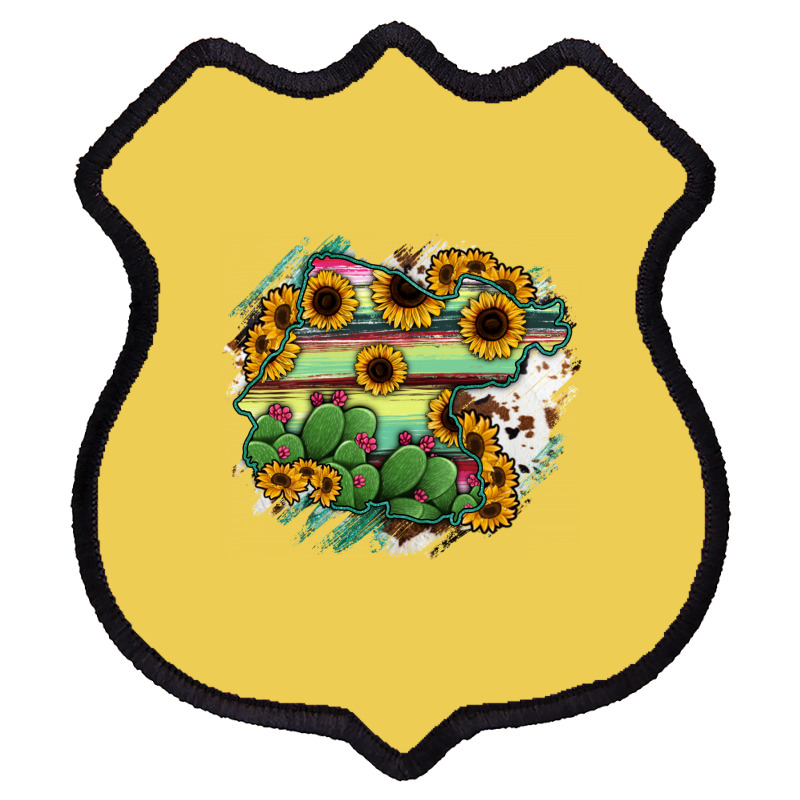 Guanajuato Sunflower Serape Map Shield Patch | Artistshot