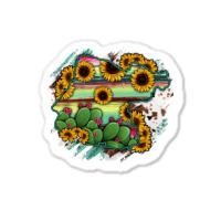 Guanajuato Sunflower Serape Map Sticker | Artistshot