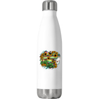 Guanajuato Sunflower Serape Map Stainless Steel Water Bottle | Artistshot