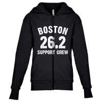 Boston 2022 Marathon Runner 26.2 Miles Support Crew Tee Youth Zipper Hoodie | Artistshot