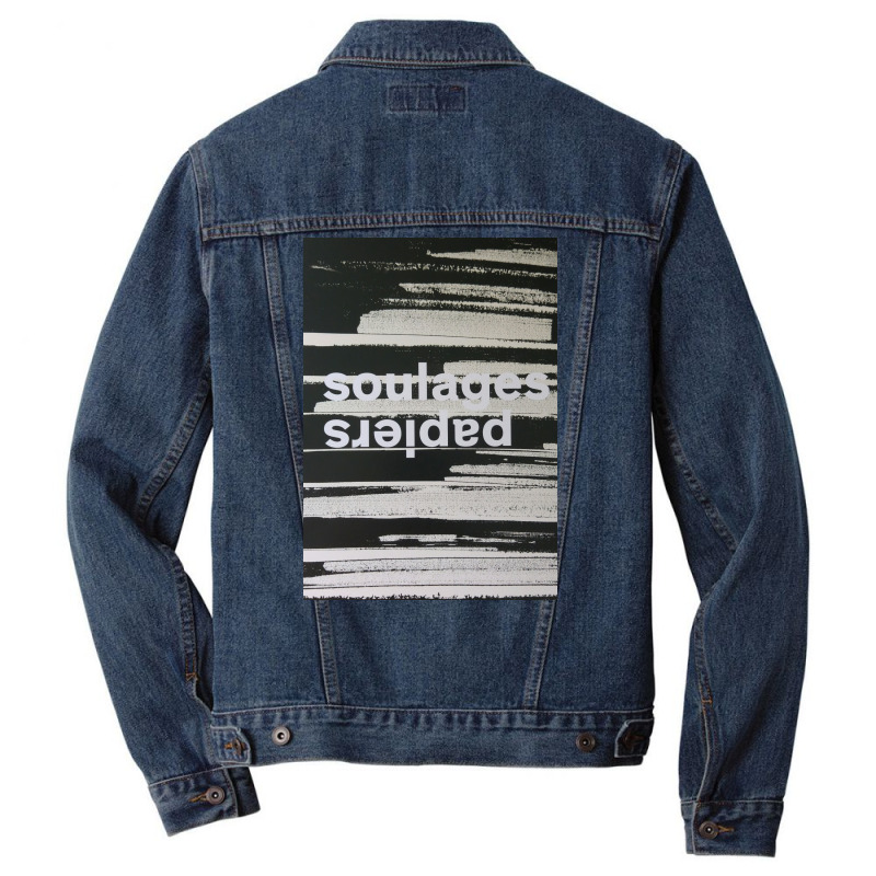 Pierre Soulages Daprès Carton Dinvitation Musée Picasso Men Denim Jacket by terrichapman | Artistshot