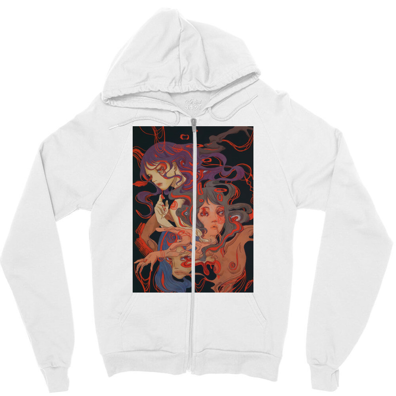 Dissolve  Dark Art Print Zipper Hoodie | Artistshot