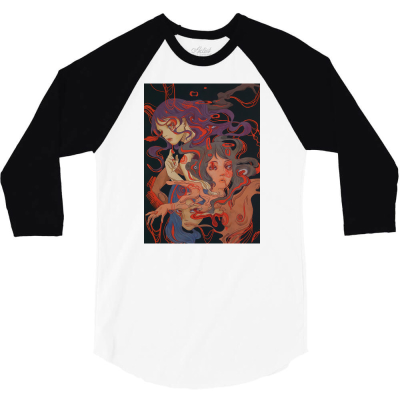 Dissolve  Dark Art Print 3/4 Sleeve Shirt | Artistshot