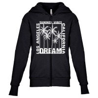 Summer Vibes Dream Los Angeles Youth Zipper Hoodie | Artistshot