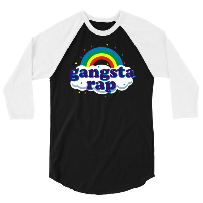 Gangsta Rap Cute 3/4 Sleeve Shirt Designed By Donart