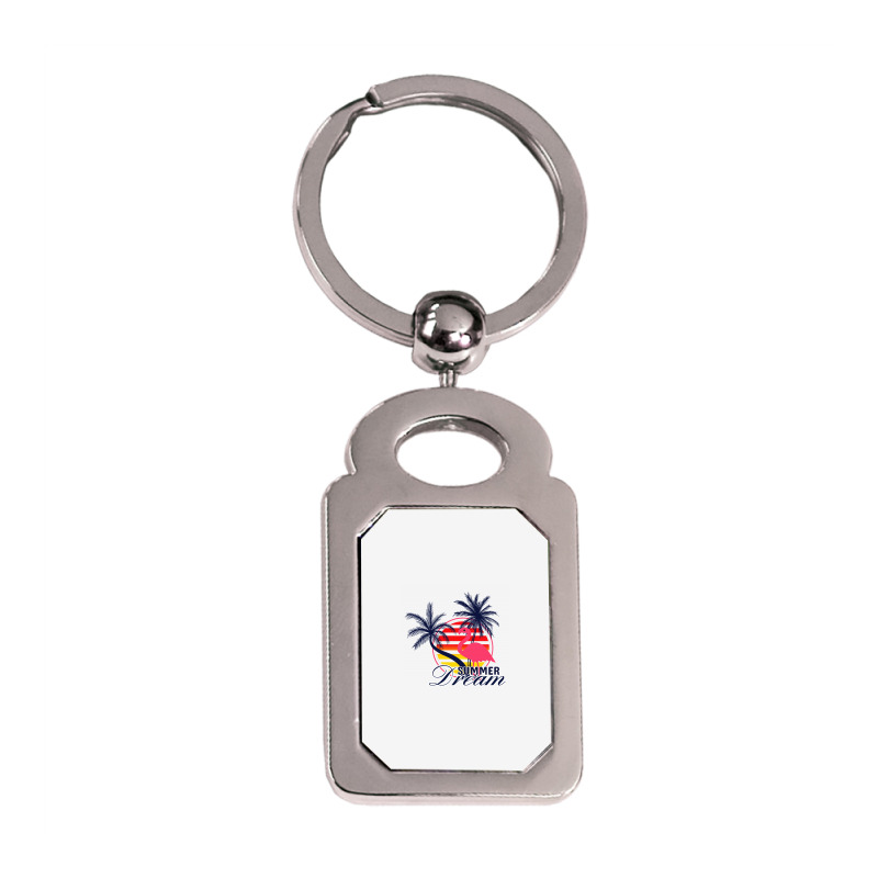 Summer Dream Silver Rectangle Keychain | Artistshot