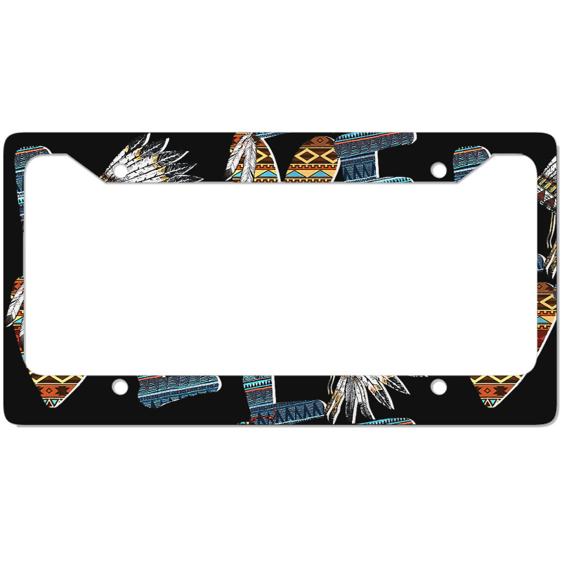 License Plate Roses and Feathers
