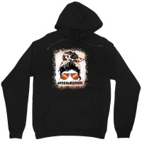 Football Bleached Football Mom Life Messy Bun Mom 19 Unisex Hoodie | Artistshot