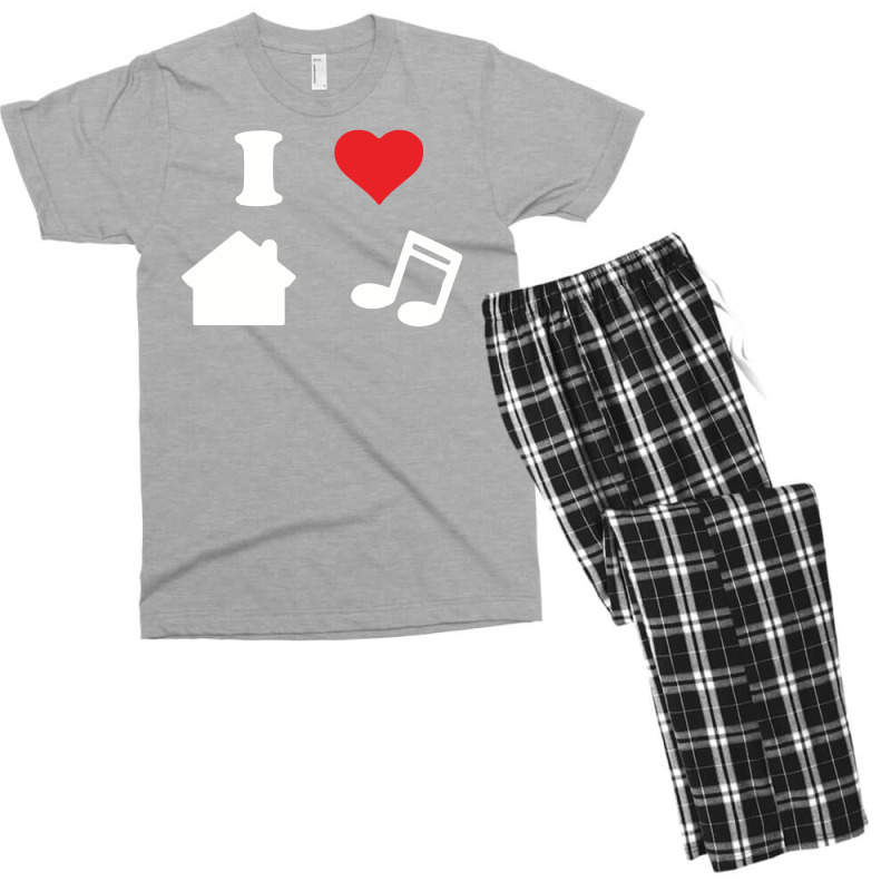 Love House Music Funny Men's T-shirt Pajama Set | Artistshot