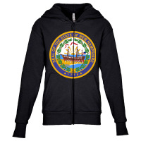 Seal Of New Hampshire   1776 Youth Zipper Hoodie | Artistshot