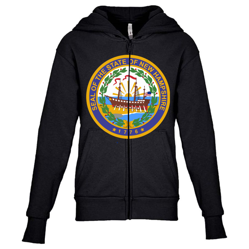 Seal Of New Hampshire   1776 Youth Zipper Hoodie by anyarpasar68 | Artistshot