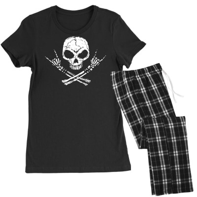 Rock Skull Women's Pajamas Set Designed By Andini