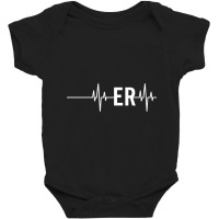 Emergency Medicine Physician Nurse Gift Er Heartbeat Pullover Hoodie Baby Bodysuit | Artistshot